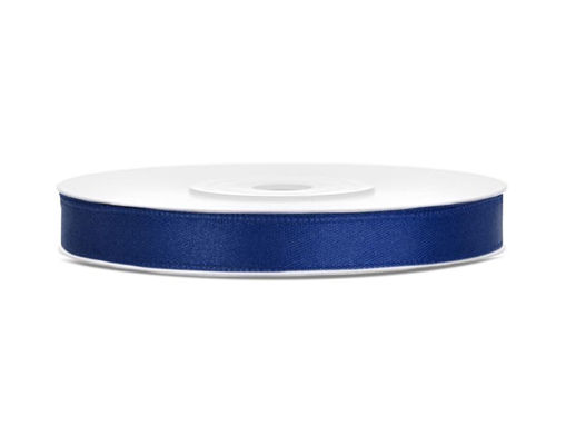 Picture of SATIN RIBBON NAVY BLUE 6MM PER METRE
